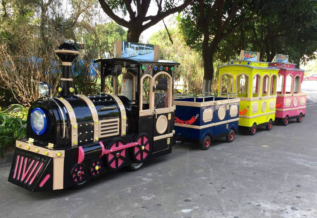 丰台景区广商场无轨观光小火车电动儿童游乐设备小火车可坐人户外玩具